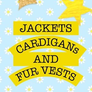 JACKETS CARDIGANS AND FAUX FUR VESTS